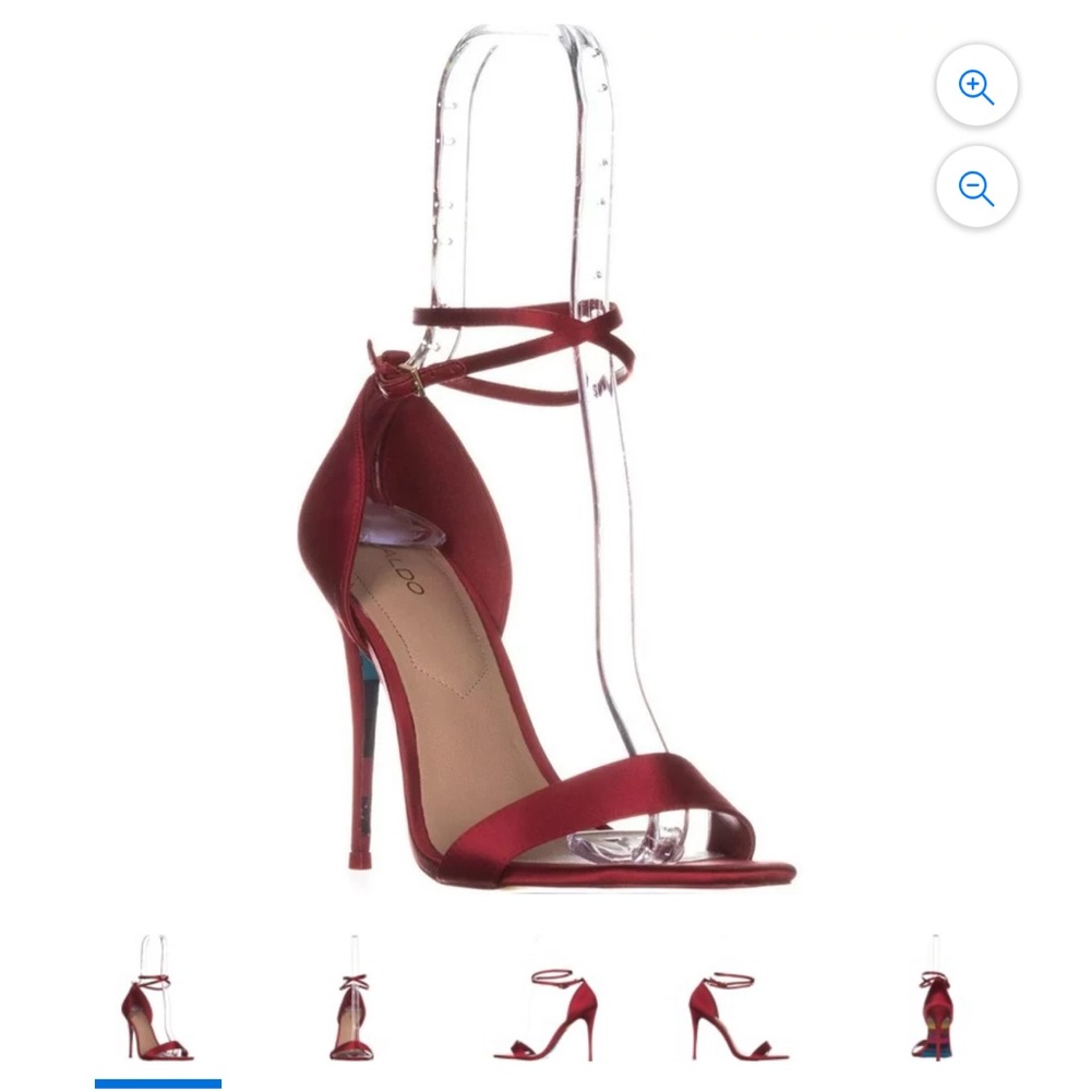 Like new Aldo Red Stilettos Wrap Around heels